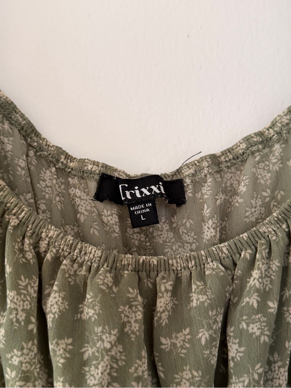 Trixxi Olive Floral Tiered Maxi Dress - Picture 2 of 2